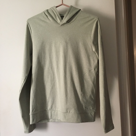 New EVERLANE Heathered Green Opal RENEW AIR Scuba Sweat Shirt Hoodie XS - Picture 4 of 8